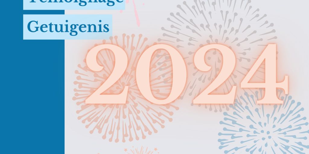 Een groot 2024 op een background met vuurwerk